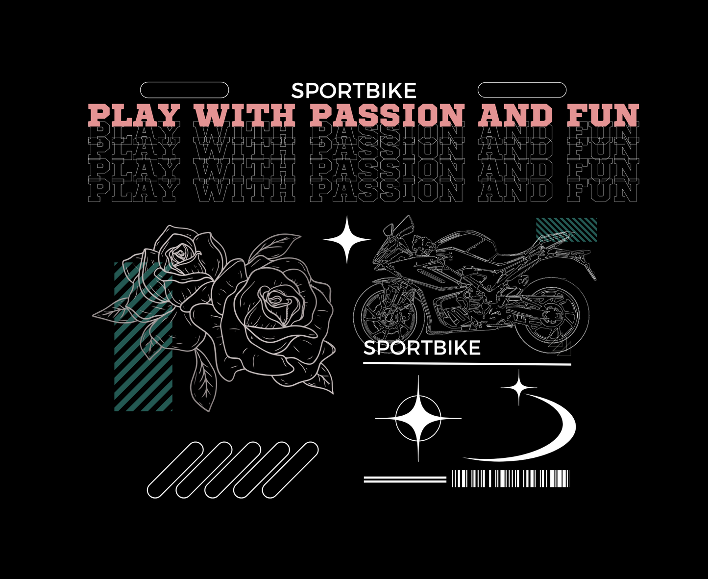 Play with pasion and fun sportbike tshirt 