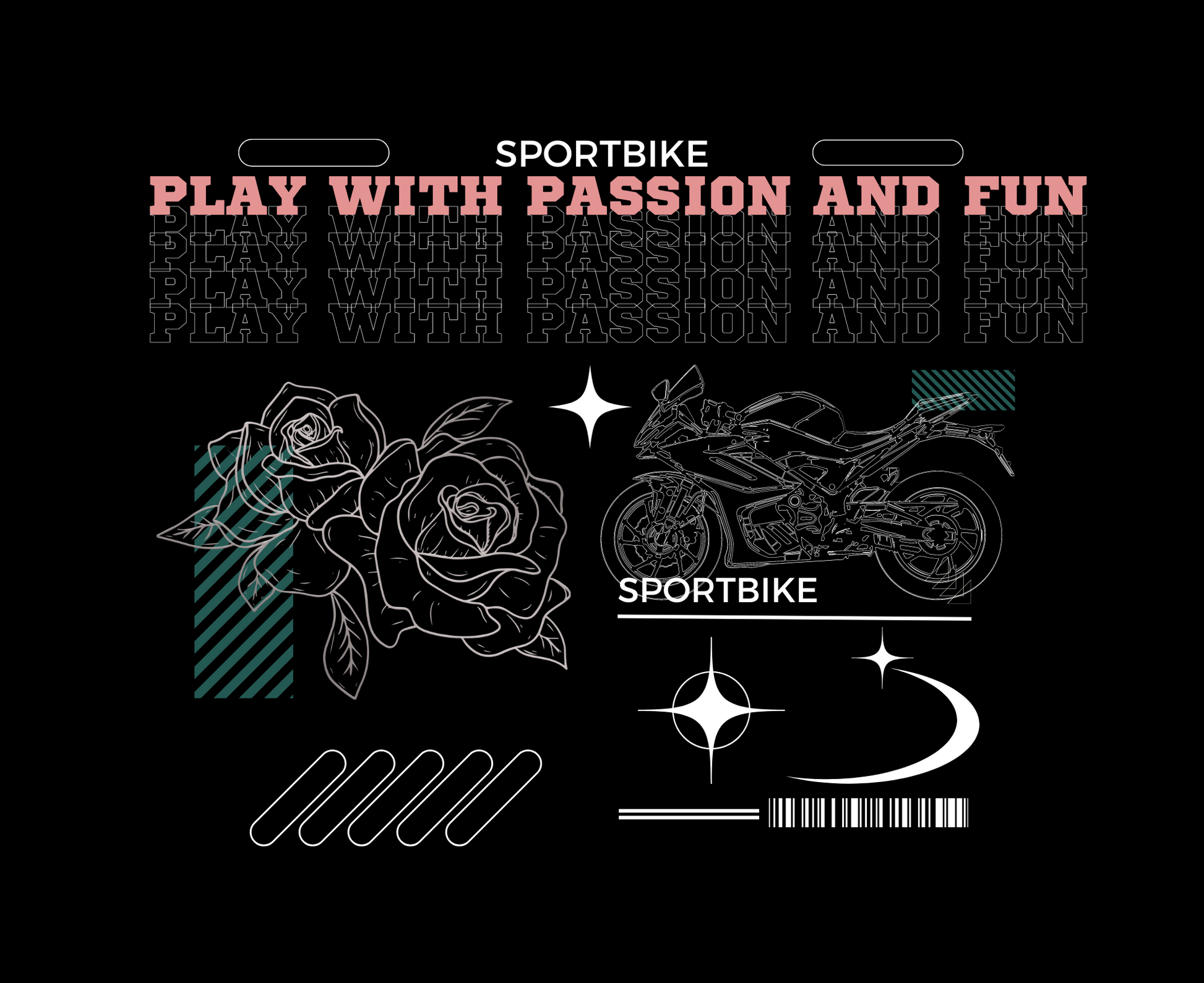 Play with pasion and fun sportbike tshirt 